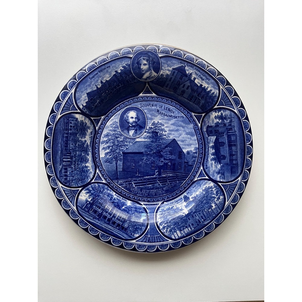 Antique Cobalt Blue Plate, by The Rowland & Marsellus Co, England Staffordshire